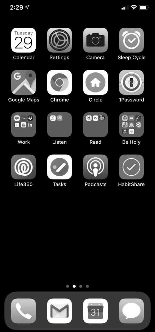 Home Screen Gray