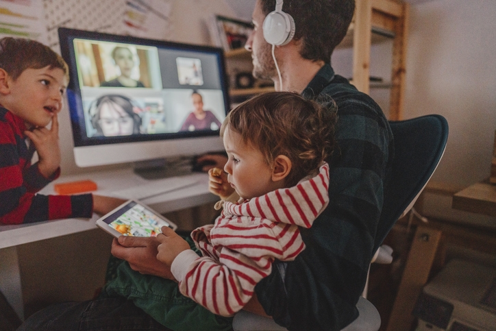 Family WFH working from home